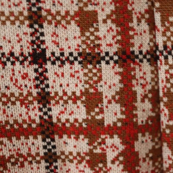 Urban Outfitters Plaid Retro Rose Pink Pull On Flare Pants Fall Bell Bottom NWT - Picture 6 of 13